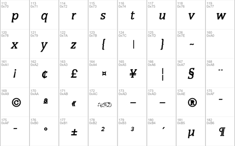 Senate Bold Italic