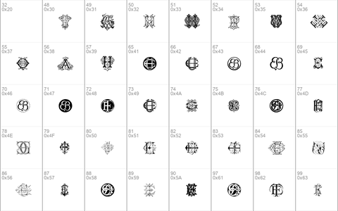 Intellecta Monograms Random Samples Twelve