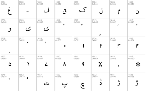 Urdu Naskh Asiatype