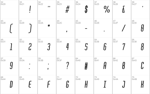 Quota Regular Italic Cond.