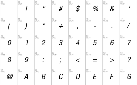 HelveticaNeueCond Italic