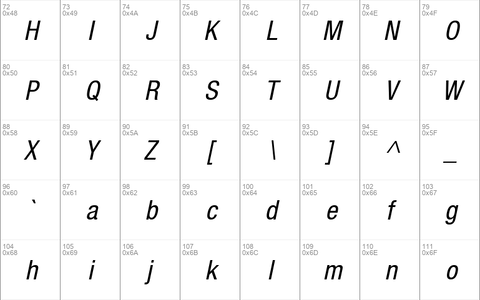 HelveticaNeueCond Italic