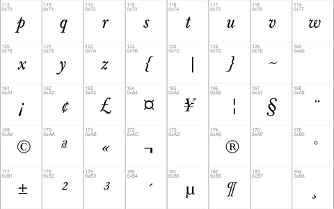 Baskerville-Normal-Italic Regular