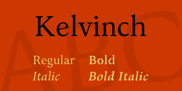 Kelvinch font
