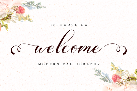 welcome font
