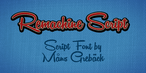 Remachine Script Personal Use  font