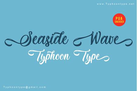 Seaside Wave - Personal Use font