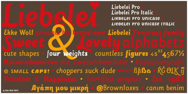 LiebeleiPro-BoldItalic font
