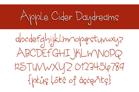 apple cider daydreams font