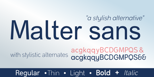 Malter Sans Bold demo font