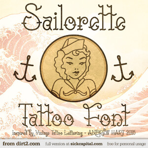 Sailorette Tattoo font