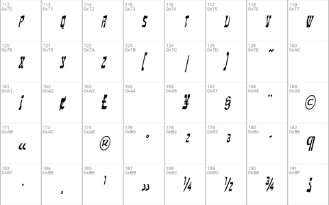 HebrewCondensed Italic