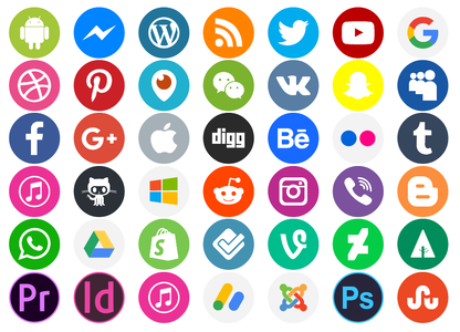 social media color font