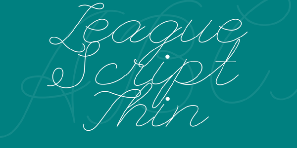 League Script Thin font