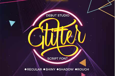 Glitter font