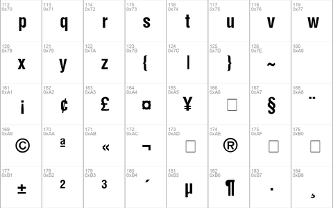 Helvetica-CondensedBold Regular