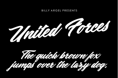 United Forces Personal Use font