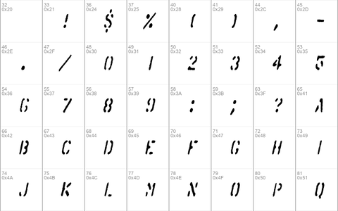 SprayStencilCondensed Oblique