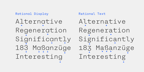Rational TW Display DEMO font