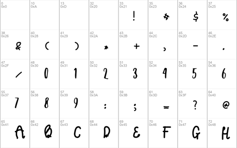 Selendang font