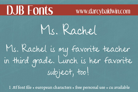 DJB Ms Rachel font