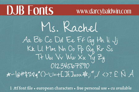 DJB Ms Rachel font