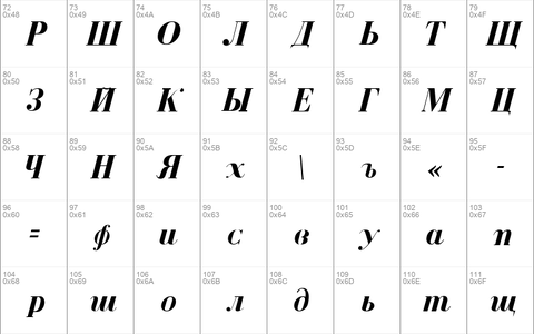 Cyrillic Bold Italic
