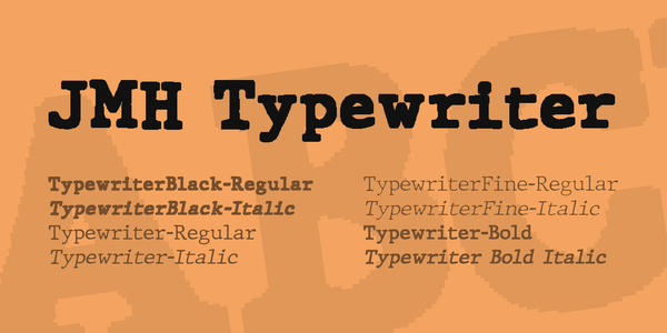 JMH Typewriter Black font