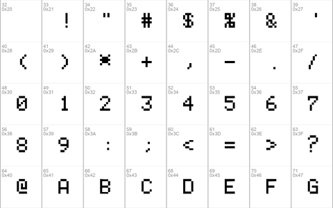 GP4LCDFont2 Dot Matrix