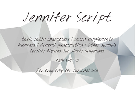 Jennifer Script font