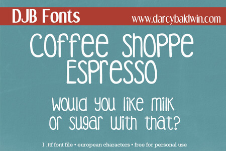 DJB COFFEE SHOPPE ESPRESSO font