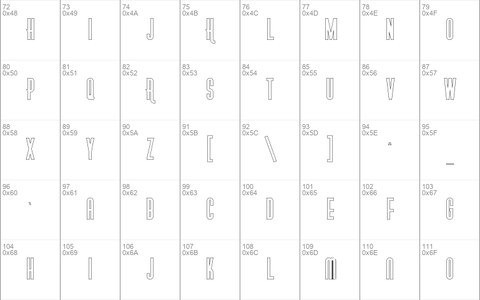 Gotica Moderna Bold Outline KK