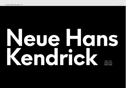Neue Hans Kendrick font