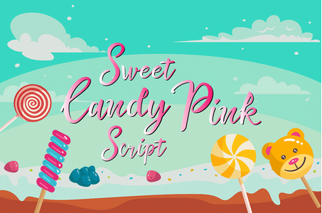 Sweet Candy Pink Script Demo font