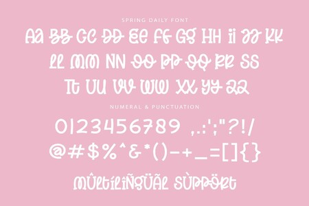 Spring Daily font