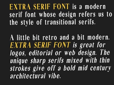 EXTRA Serif