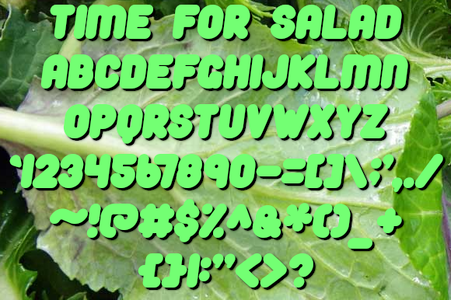 Time For Salad font