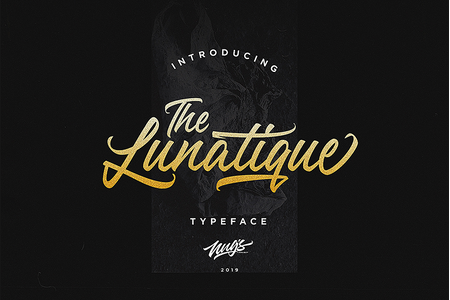 The Lunatique Personal Used font
