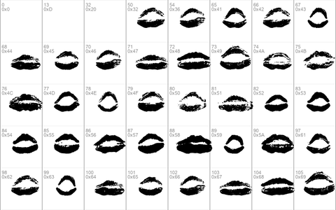 26 More Kisses font