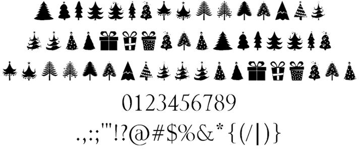Christmas Trees font