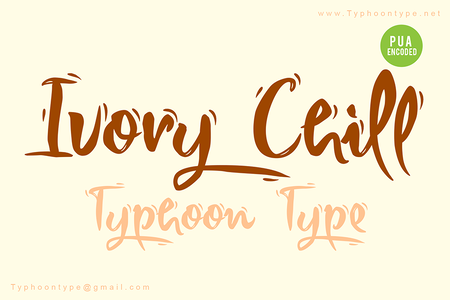 Ivory Chill - Personal Use font