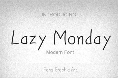 Lazy Monday font
