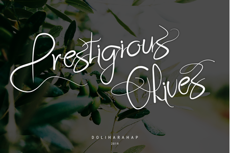 Prestigious Olives font