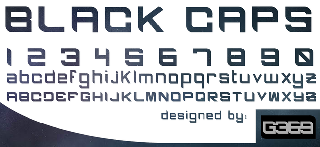 BLACK CAPS font