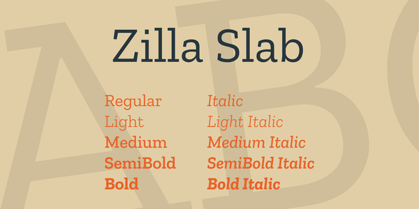 Zilla Slab font