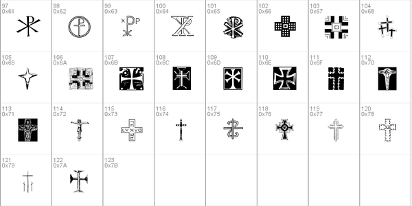 Christian Crosses II font