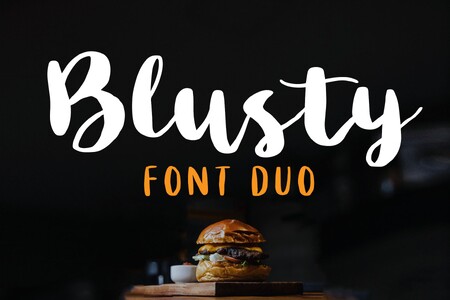 Blusty Script Free font