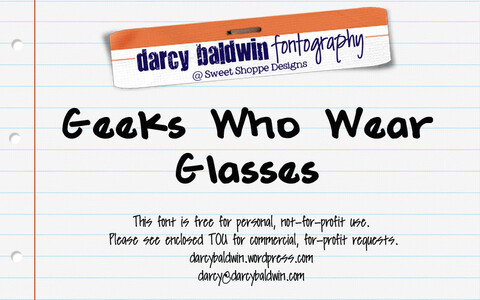 DJB GEEKS WHO WEAR GLASSES font