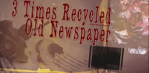 3 Times Recycled Old Newspaper font