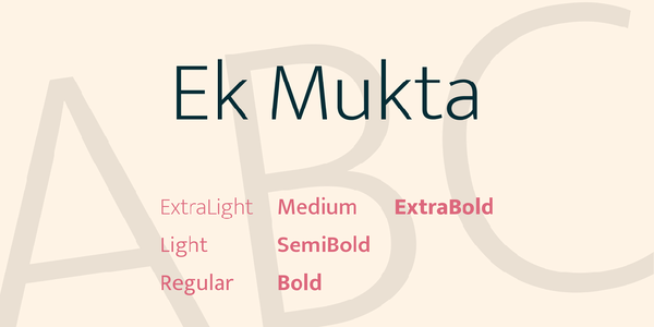 Ek Mukta font